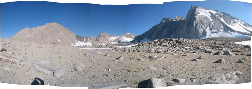 Panoramic 02 Williamson and Tyndall from short distance from camp